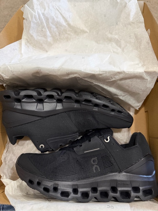 On Running Shoes - On Cloudstratus All-Black Running Sneakers